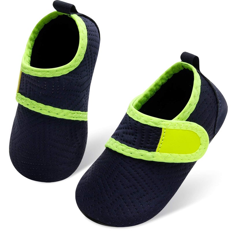 BARERUN Baby Water Shoes Barefoot Skin Aqua Sock Swim Shoes for Beach Swim Pool Blue 12-18 Months Infant - Image 2